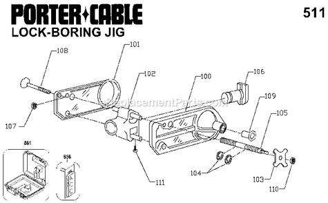 Page A Diagram and Parts List for 511 Type 1 Porter Cable Miscellaneous